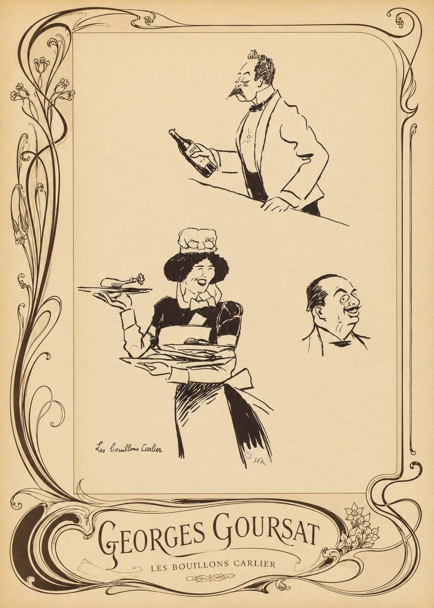 Georges Goursat Les Bouillons Carlier I No5 - Póster