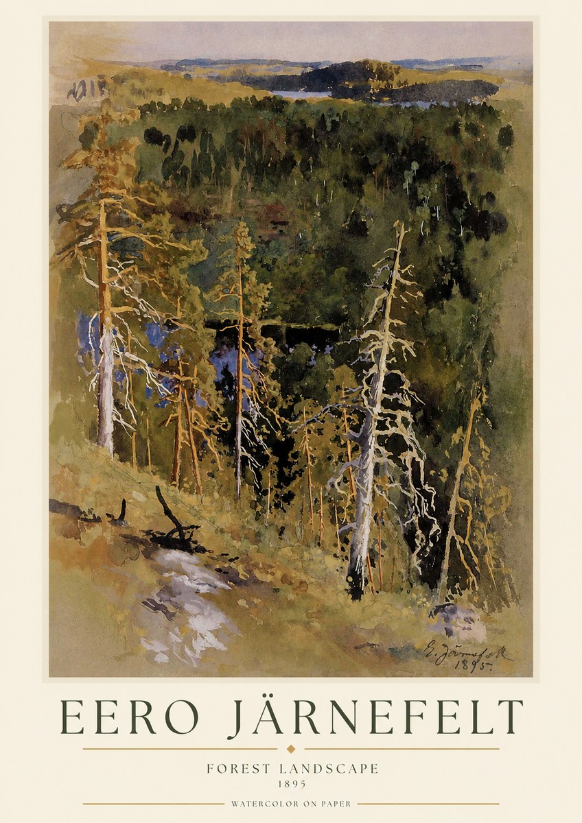 Eero Järnefelt Forest Landscape II No1 - Póster
