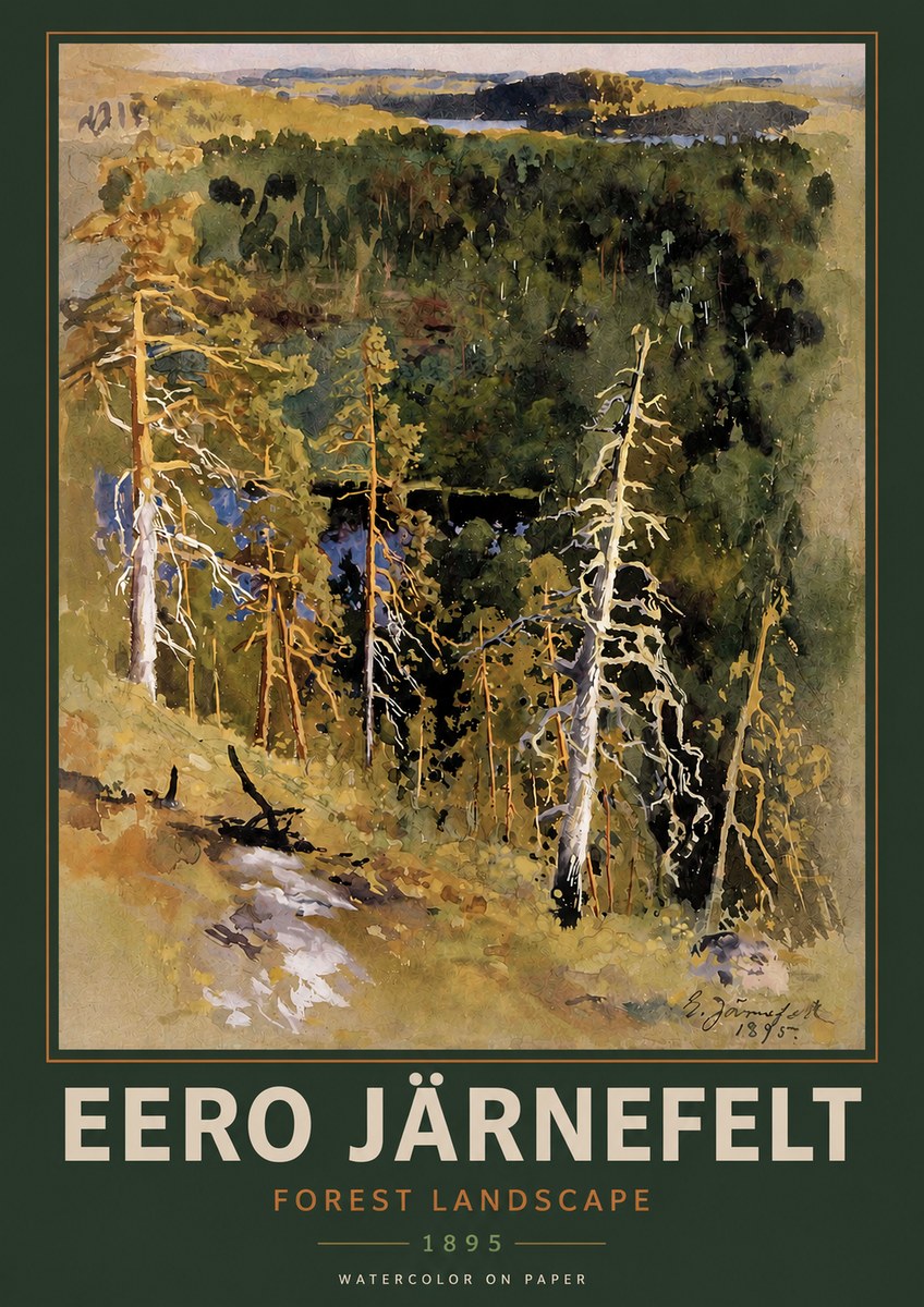 Eero Järnefelt Forest Landscape II No2 - Póster