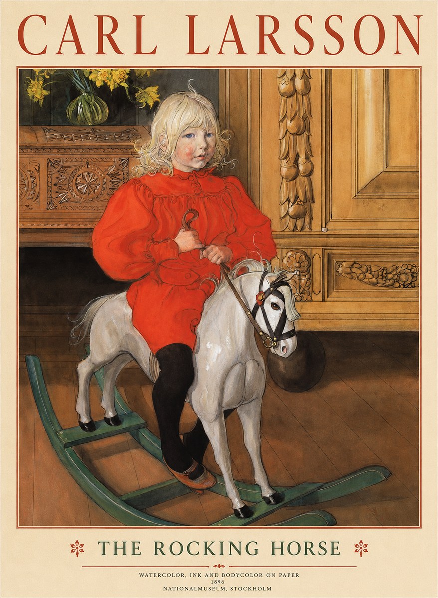 Carl Larsson The Rocking Horse No1 - Póster