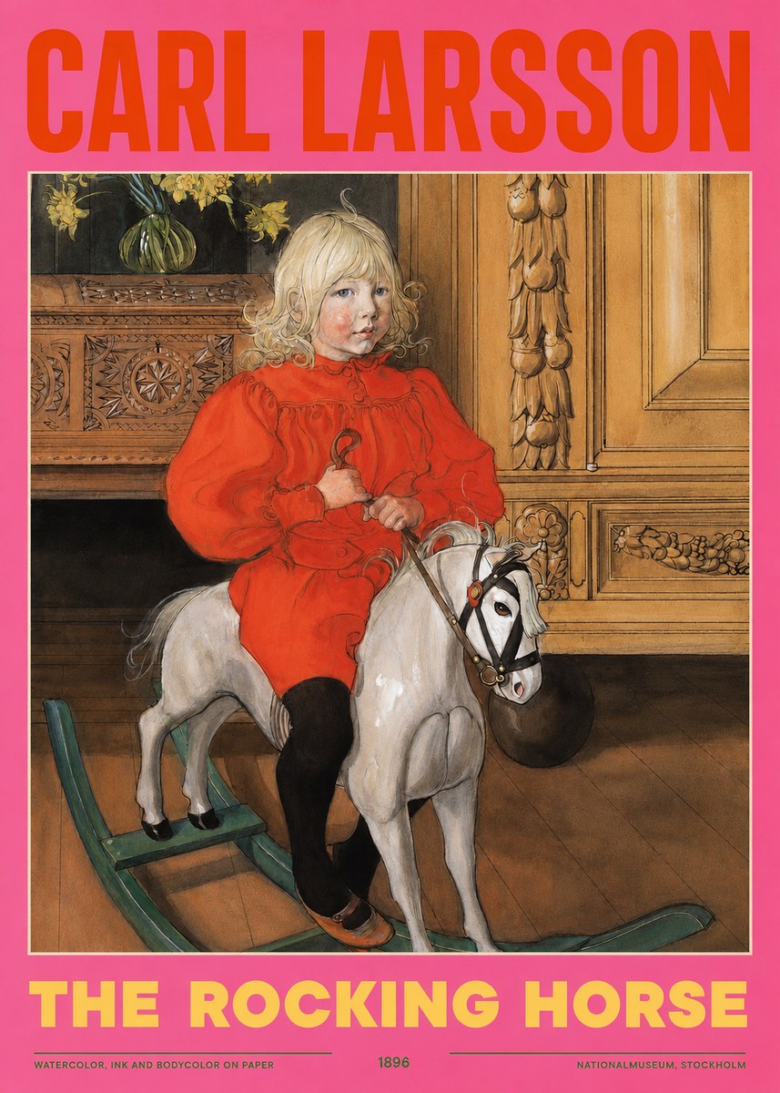 Carl Larsson The Rocking Horse No2 - Póster