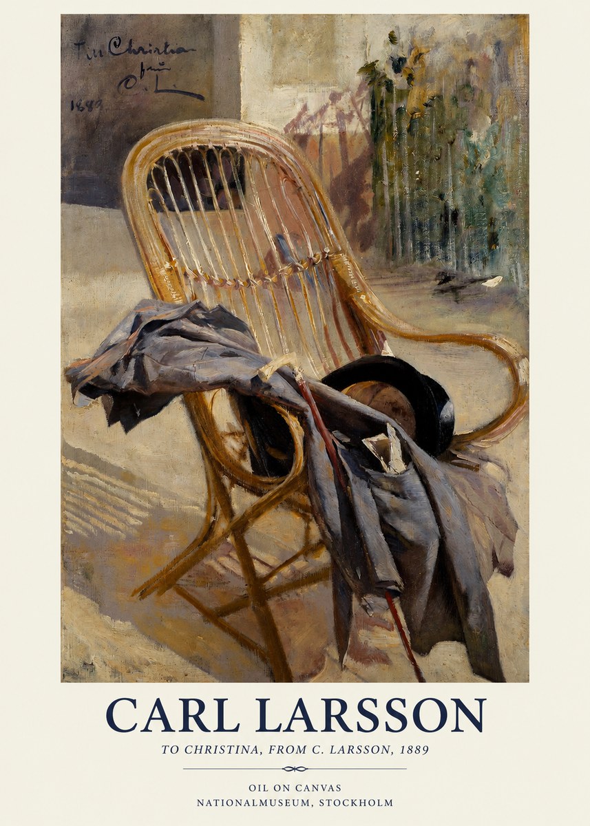 Carl Larsson To Christina, from C. Larsson, 1889 No1 - Póster