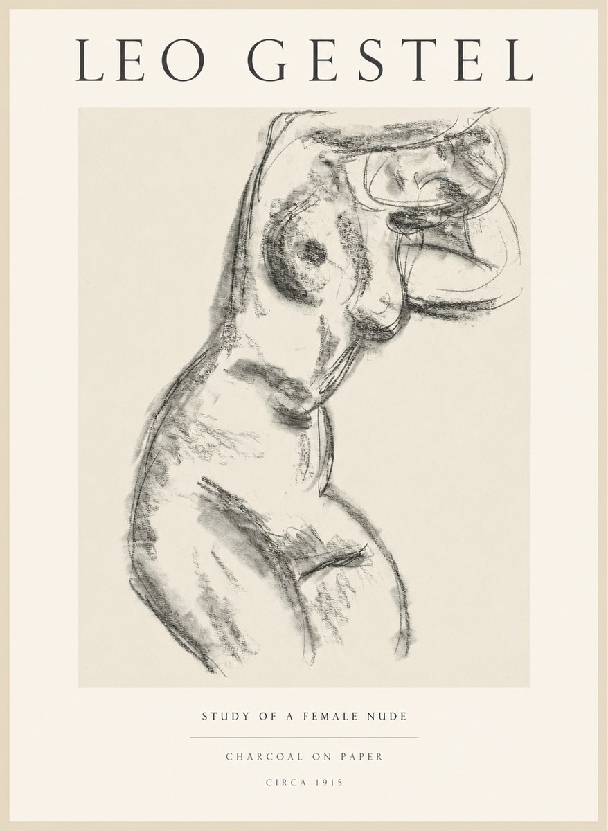 Leo Gestel Study of a Female Nude No1 - Póster