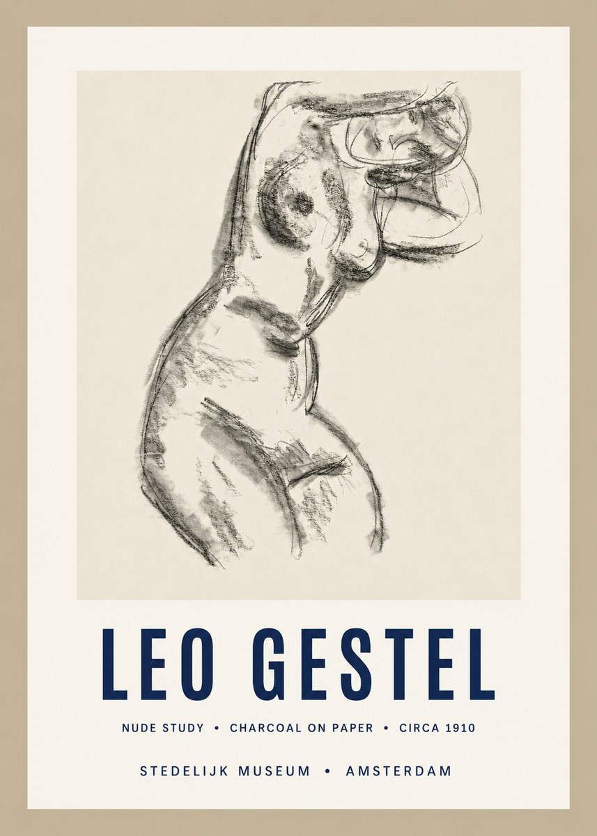 Leo Gestel Study of a Female Nude No3 - Póster