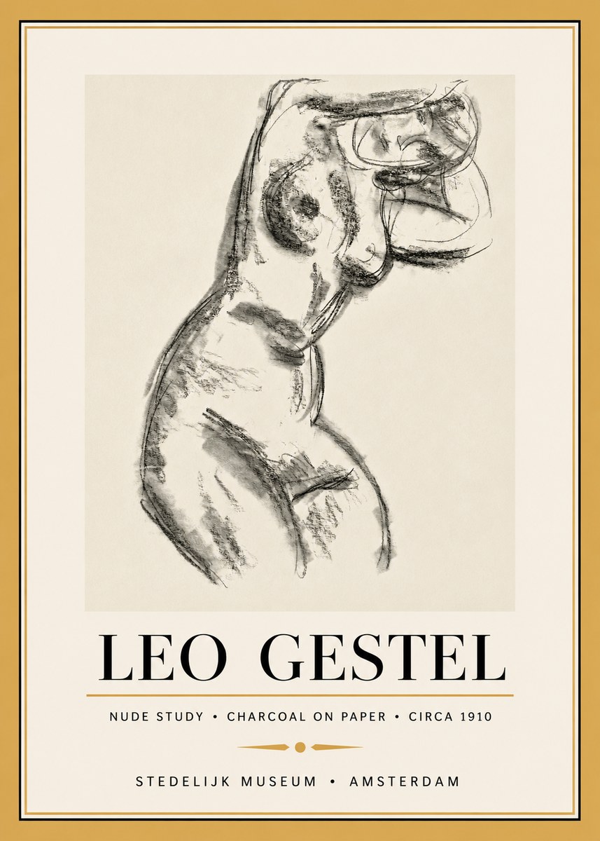 Leo Gestel Study of a Female Nude No5 - Póster