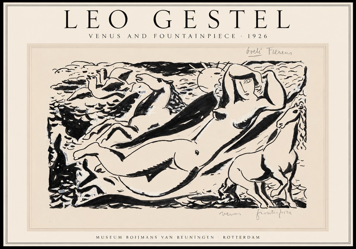 Leo Gestel Venus and Fountainpiece No1 - Póster