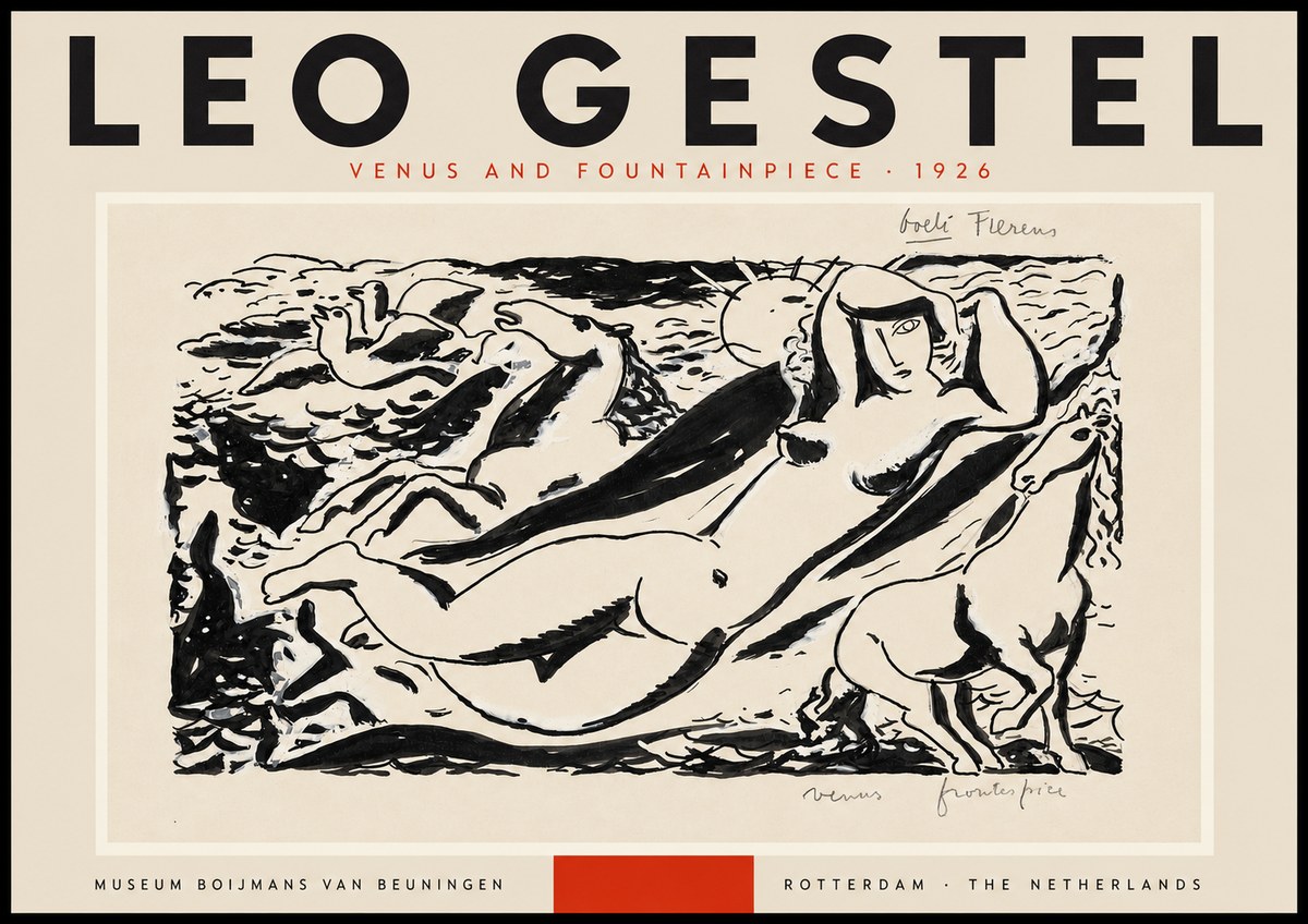 Leo Gestel Venus and Fountainpiece No3 - Póster