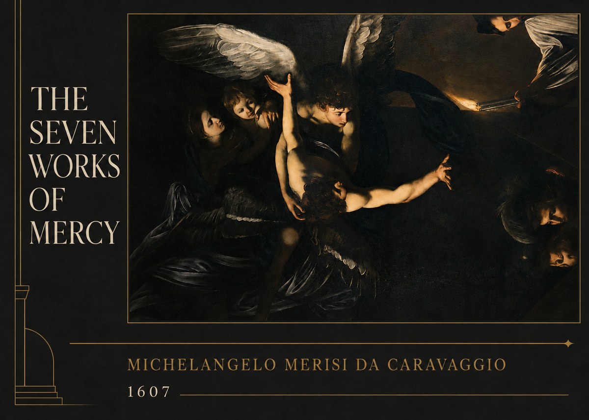 Michelangelo Merisi da Caravaggio The Seven Works of Mercy II No2 - Póster