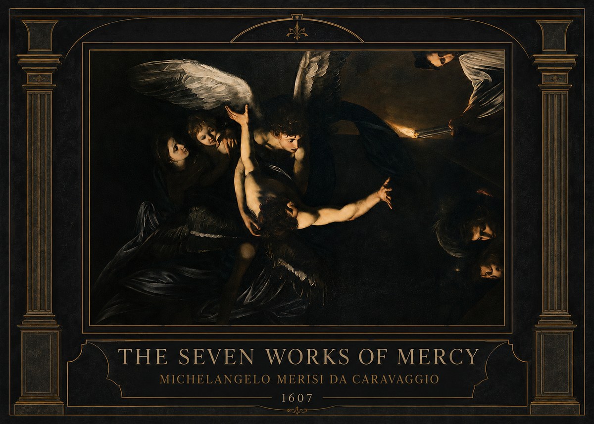 Michelangelo Merisi da Caravaggio The Seven Works of Mercy II No3 - Póster