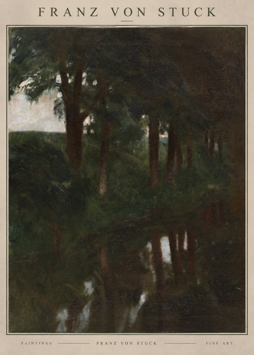 Franz von Stuck Woodland Reflections No2 - Póster