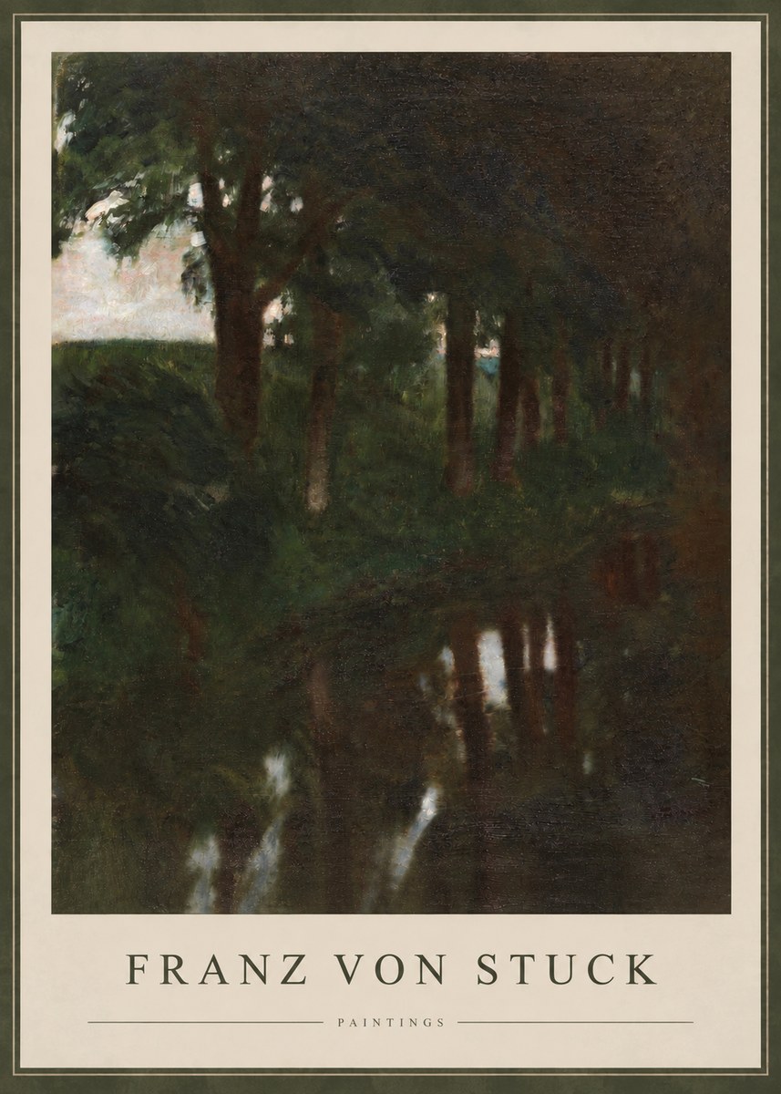 Franz von Stuck Woodland Reflections No3 - Póster