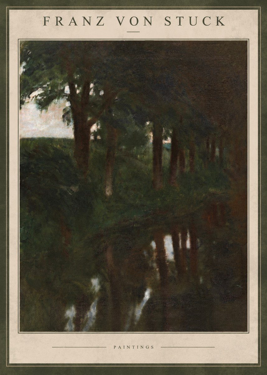 Franz von Stuck Woodland Reflections No4 - Póster