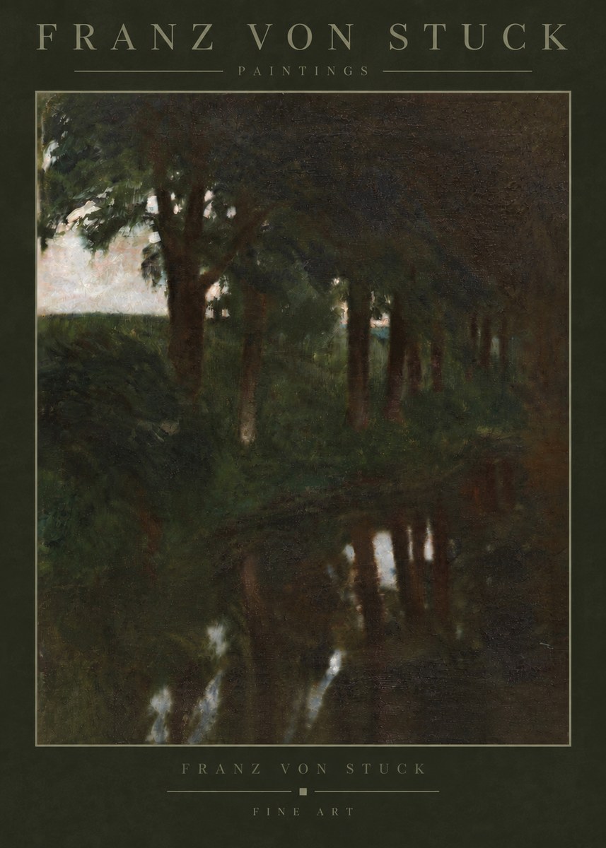 Franz von Stuck Woodland Reflections No5 - Póster
