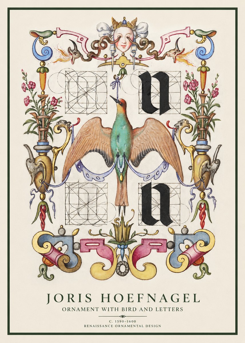 Joris Hoefnagel Grotesque Ornament No6 - Póster