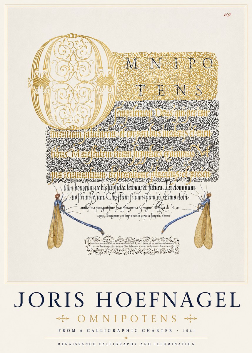 Joris Hoefnagel Omnipotens No1 - Póster