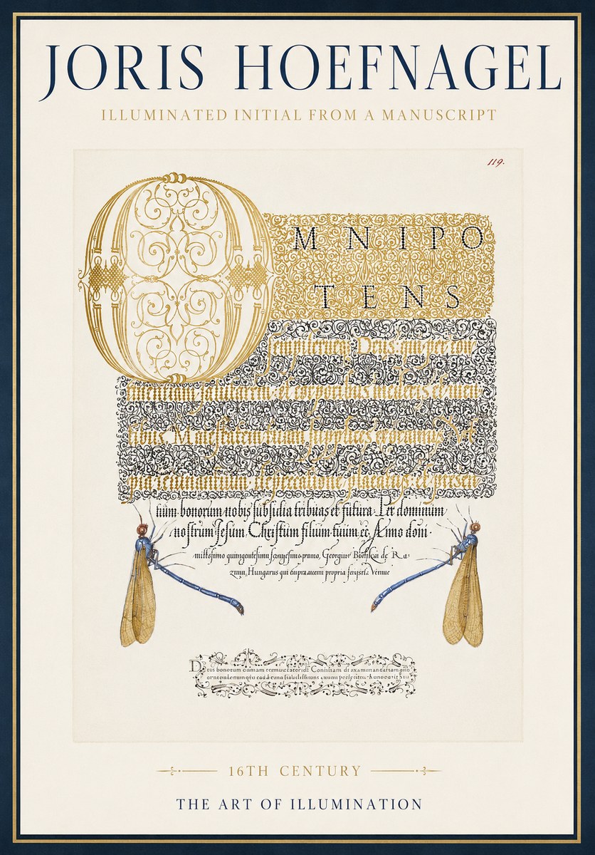 Joris Hoefnagel Omnipotens No4 - Póster