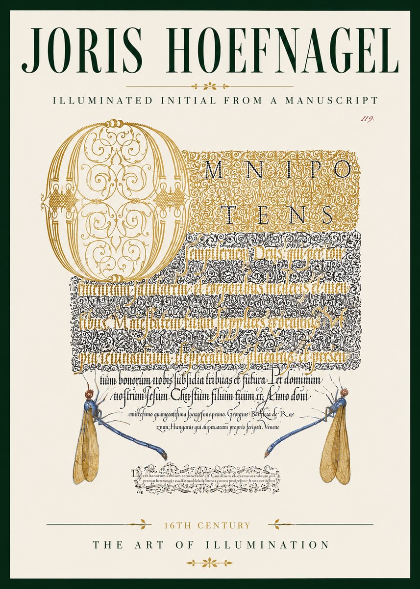 Joris Hoefnagel Omnipotens No6 - Póster