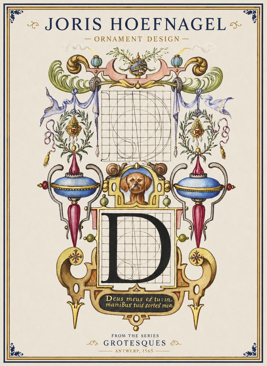 Joris Hoefnagel Illuminated Initial 'D' No2 - Póster