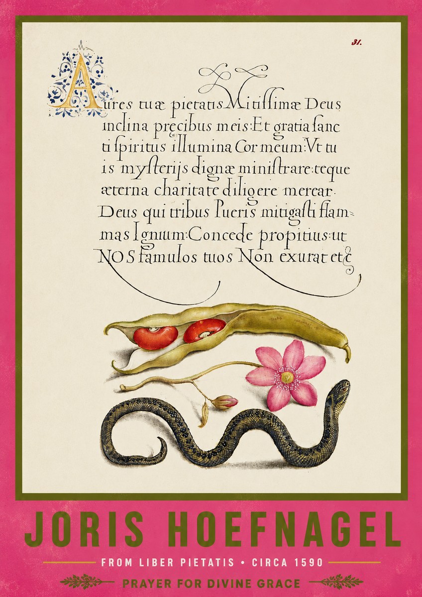 Joris Hoefnagel Prayer for Divine Grace No4 - Póster