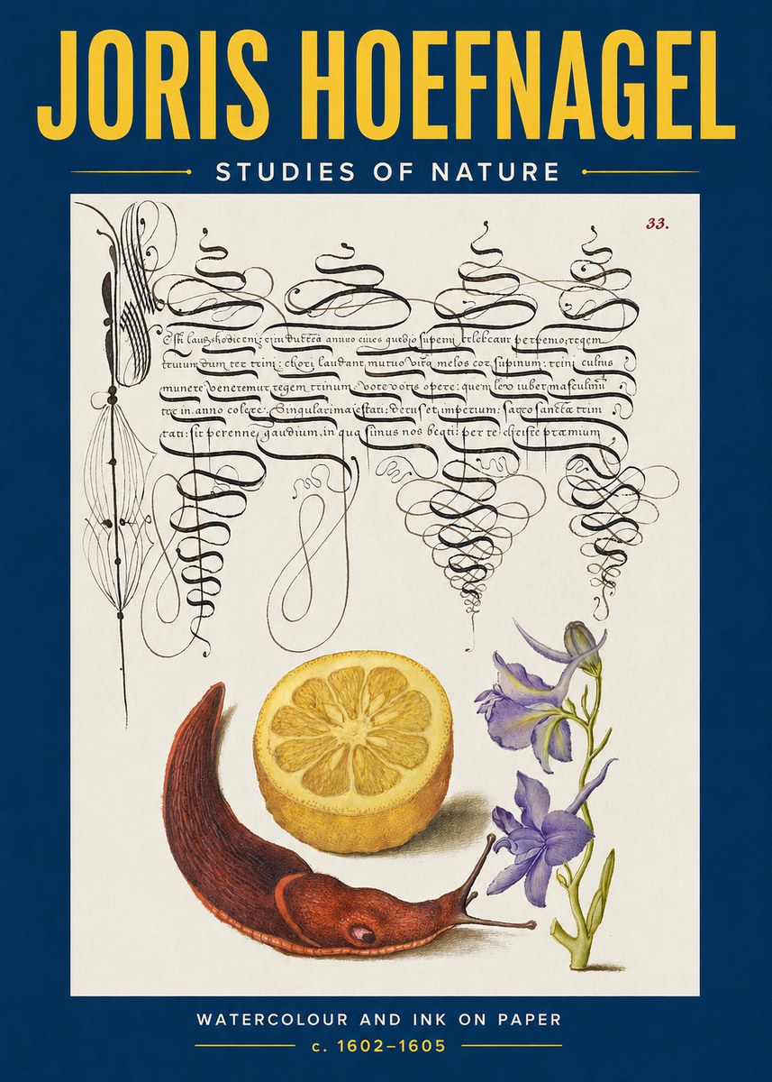 Joris Hoefnagel Studies of Nature No2 - Póster