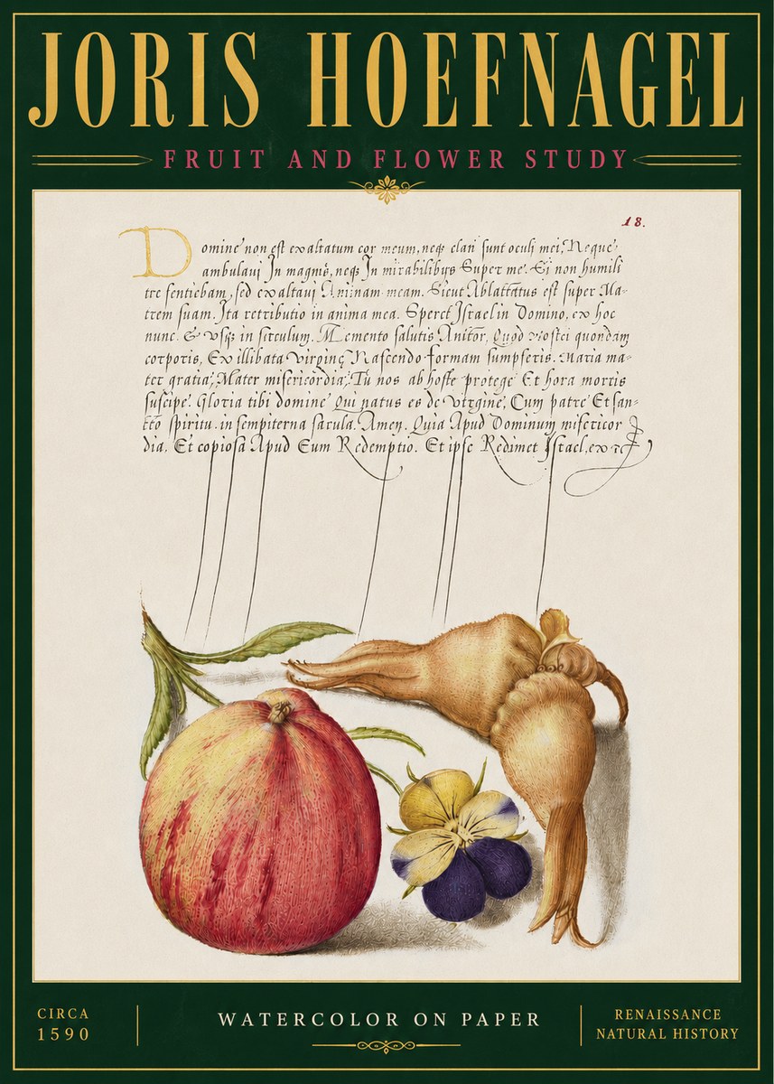 Joris Hoefnagel Fruit and Flower Study No4 - Póster