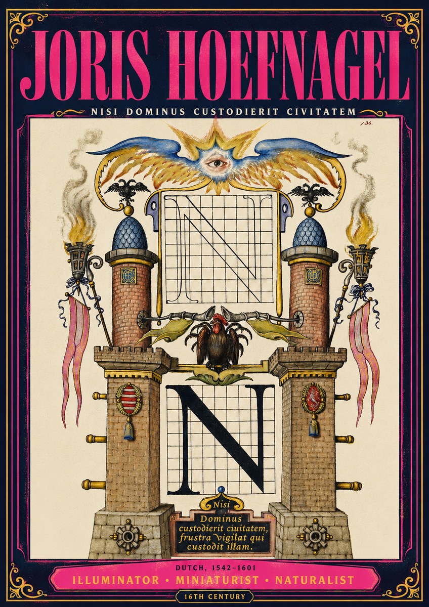 Joris Hoefnagel The Letter N No4 - Póster