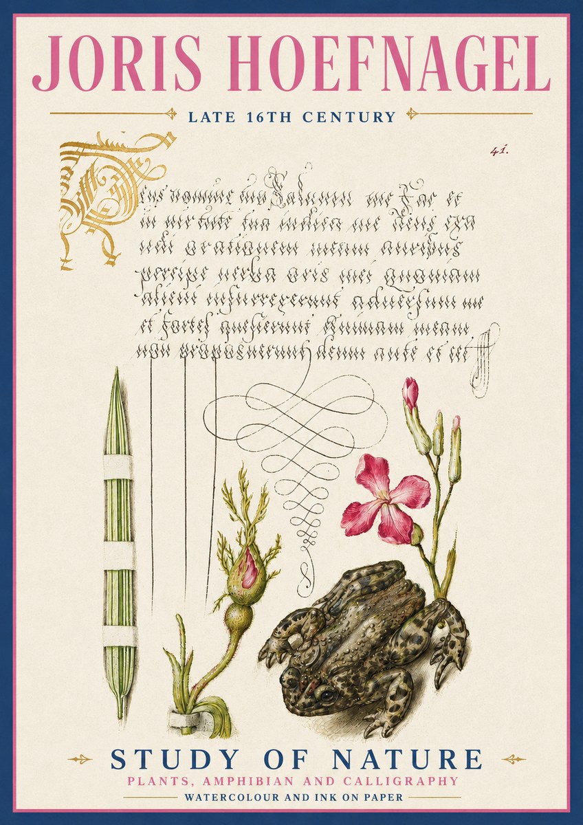 Joris Hoefnagel Study of Nature I No5 - Póster