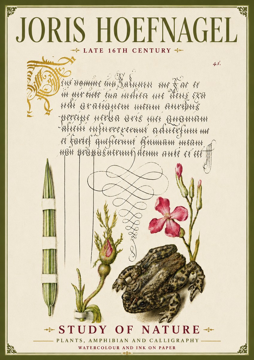 Joris Hoefnagel Study of Nature I No6 - Póster