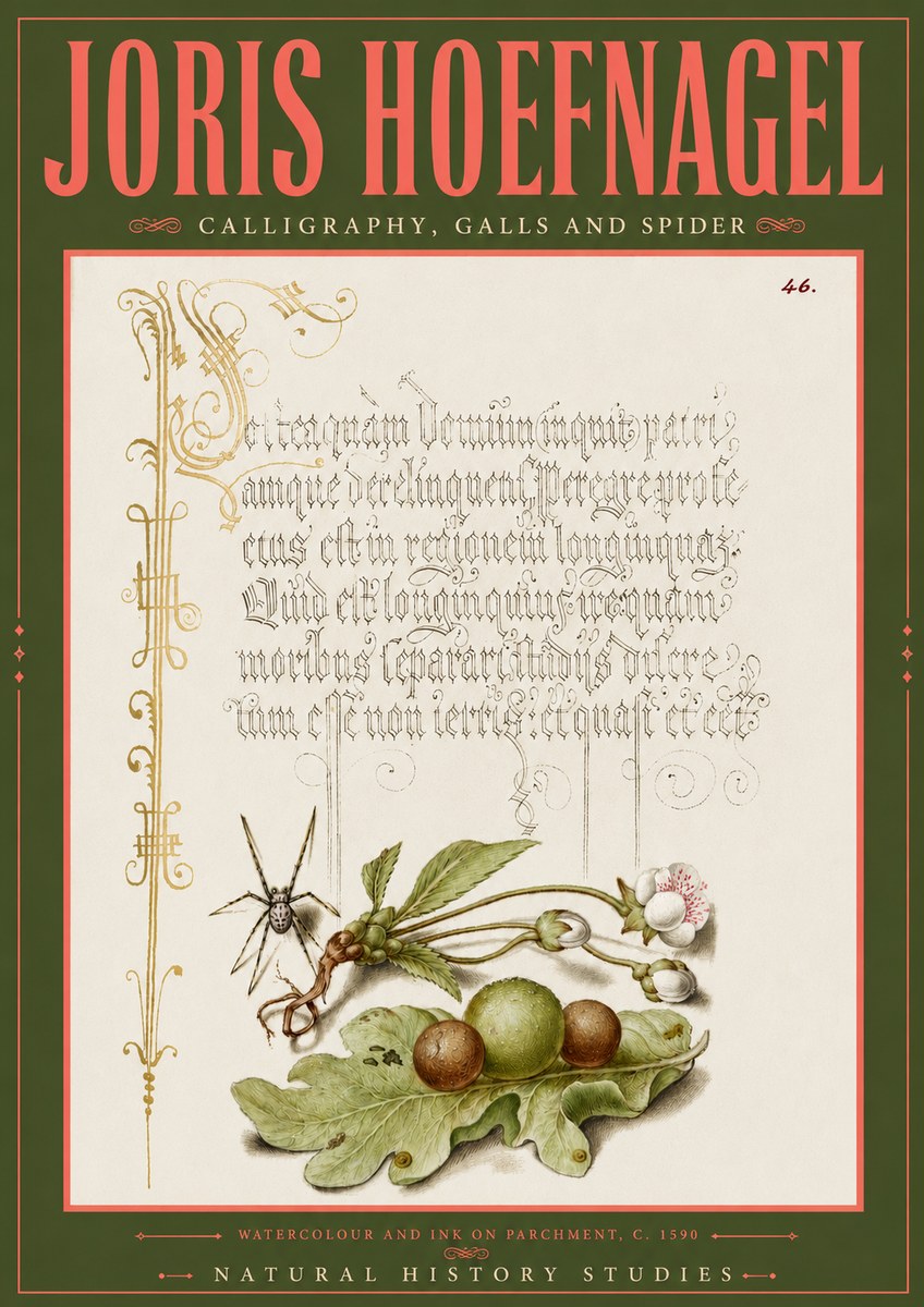 Joris Hoefnagel Plant with Galls and Insect No6 - Póster