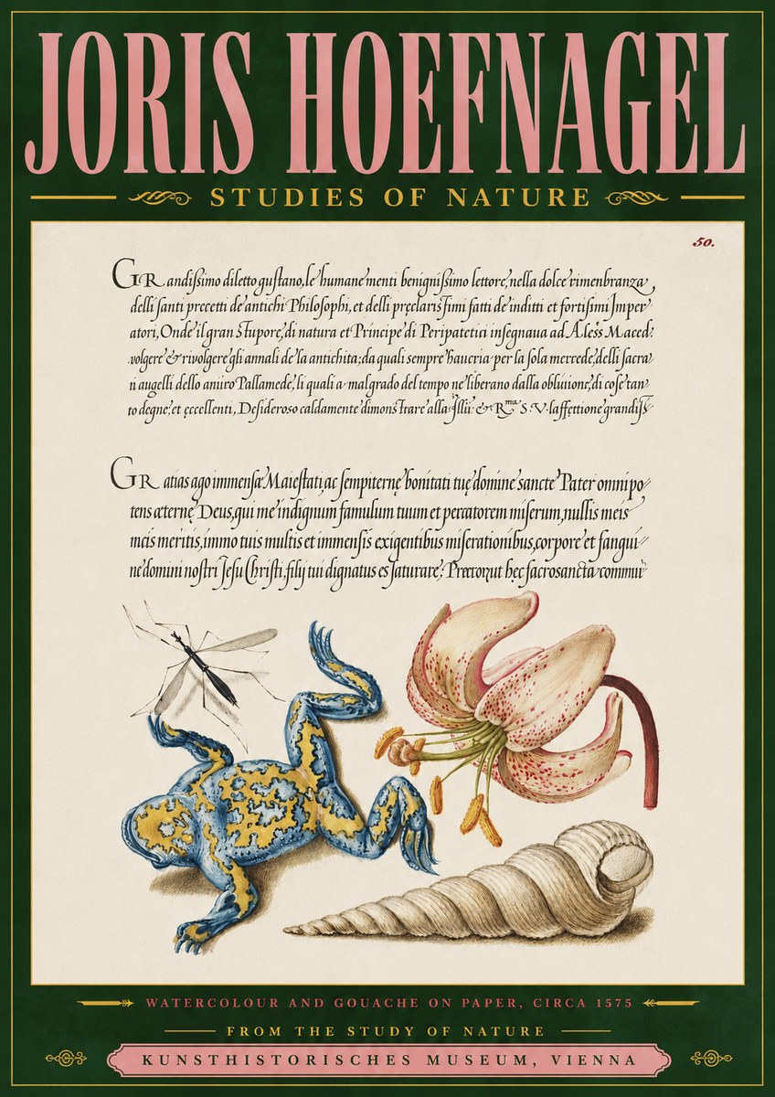 Joris Hoefnagel From the Study of Nature No4 - Póster