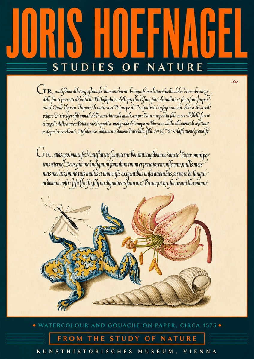 Joris Hoefnagel From the Study of Nature No5 - Póster