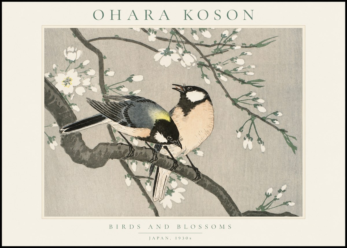 Ohara Koson Birds and Blossoms No1 - Póster