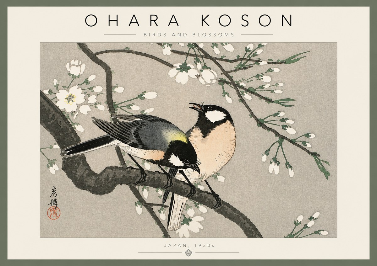 Ohara Koson Birds and Blossoms No4 - Póster