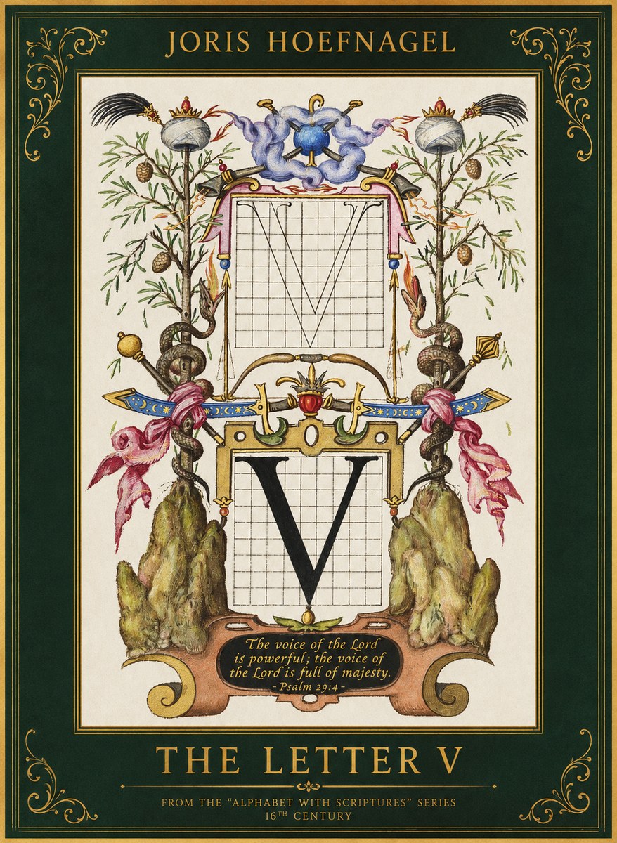 Joris Hoefnagel The Letter V No1 - Póster