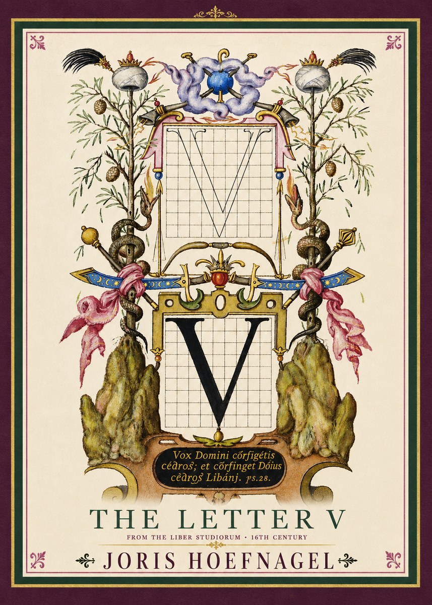 Joris Hoefnagel The Letter V No4 - Póster