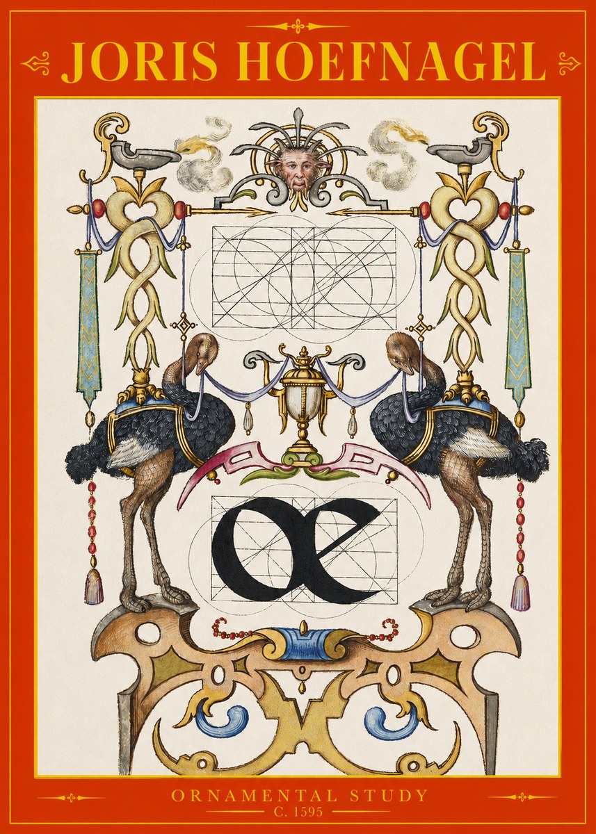 Joris Hoefnagel Ornamental Study I No2 - Póster