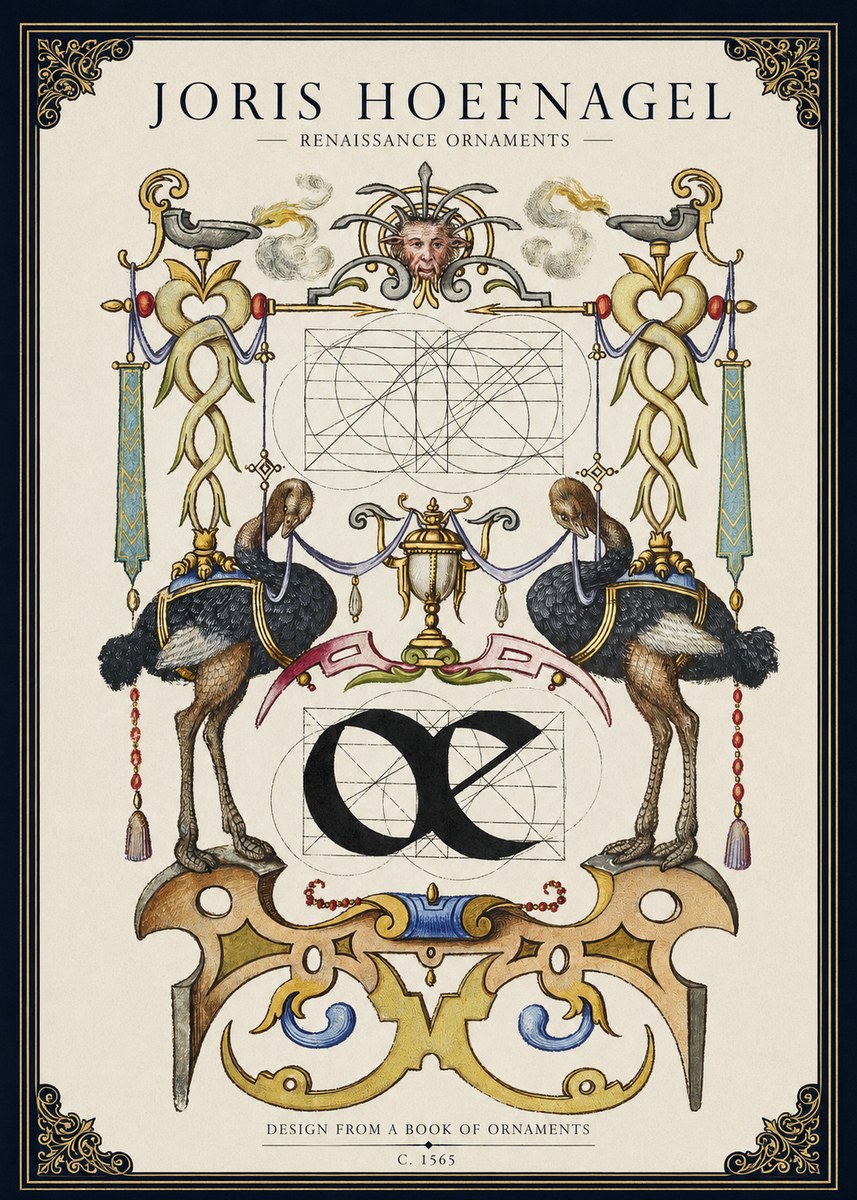 Joris Hoefnagel Ornamental Study I No3 - Póster