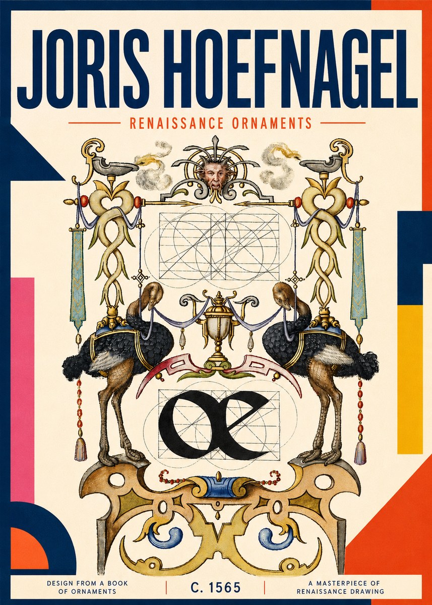 Joris Hoefnagel Ornamental Study I No6 - Póster
