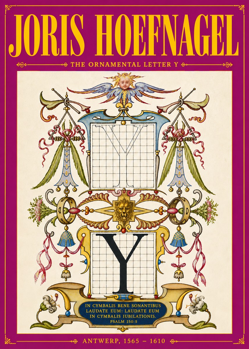 Joris Hoefnagel The Ornamental Letter Y No5 - Póster