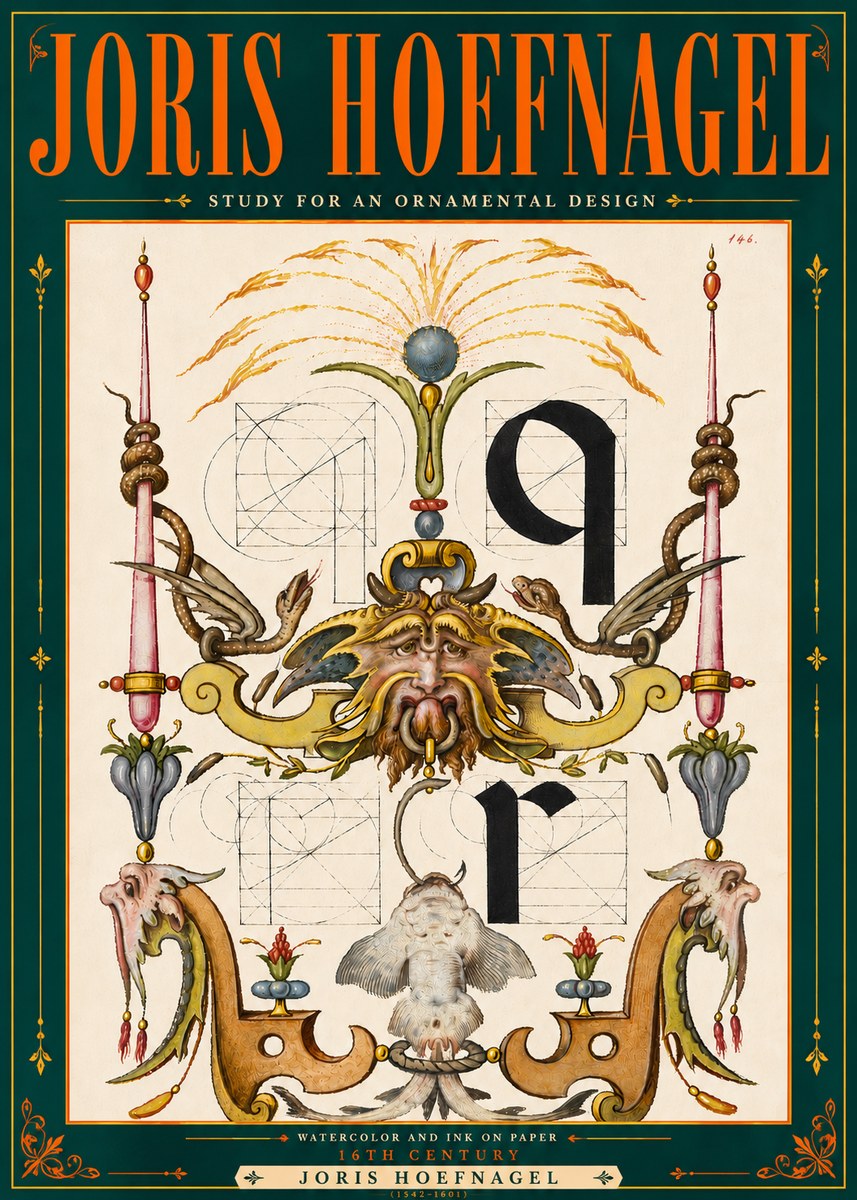 Joris Hoefnagel Ornamental Design I No6 - Póster