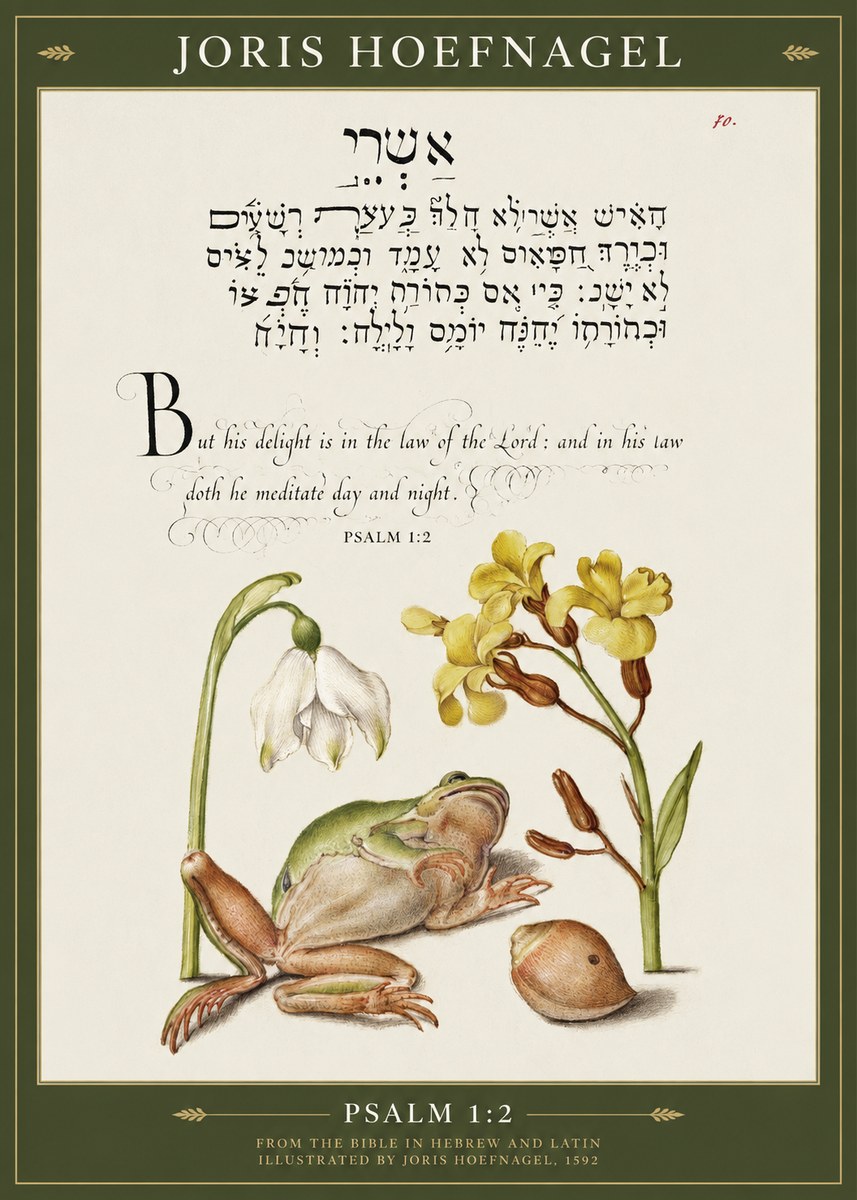 Joris Hoefnagel Psalm 1:2 No1 - Póster