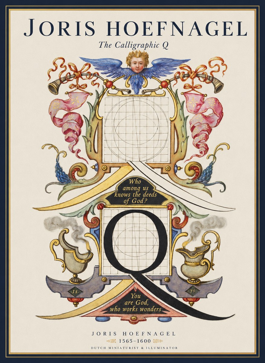 Joris Hoefnagel The Calligraphic Q No1 - Póster
