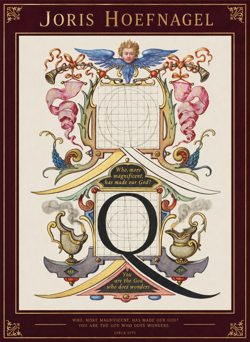 Joris Hoefnagel The Calligraphic Q No2 - Póster
