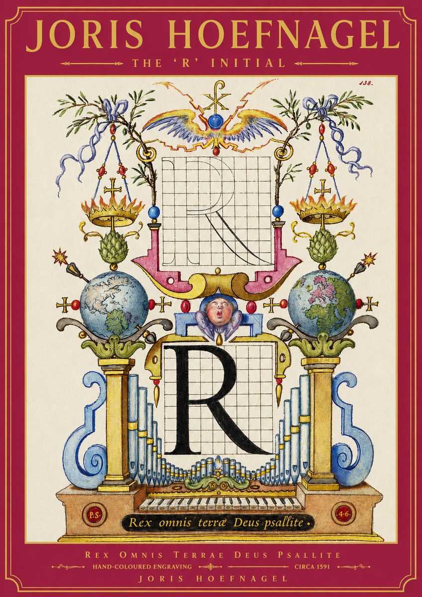 Joris Hoefnagel The 'R' Initial No2 - Póster