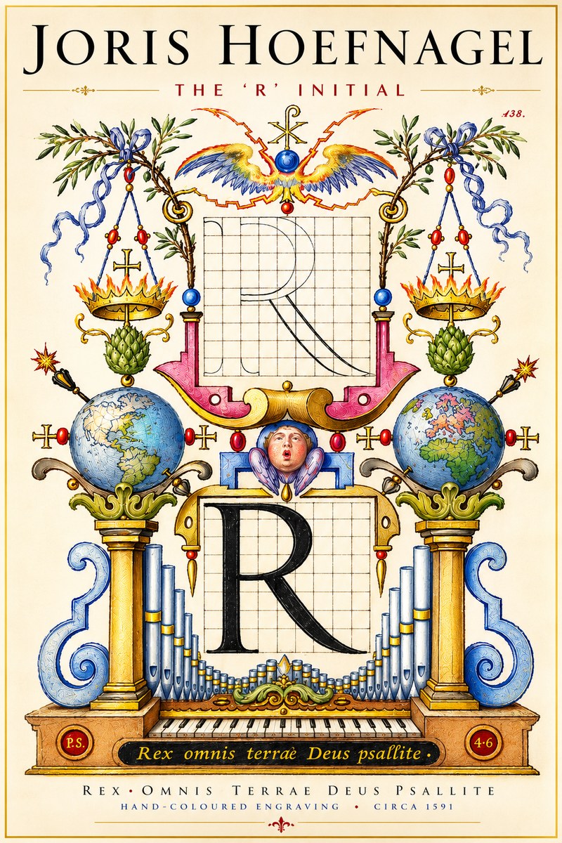 Joris Hoefnagel The 'R' Initial No4 - Póster