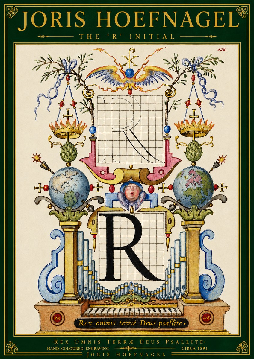 Joris Hoefnagel The 'R' Initial No5 - Póster