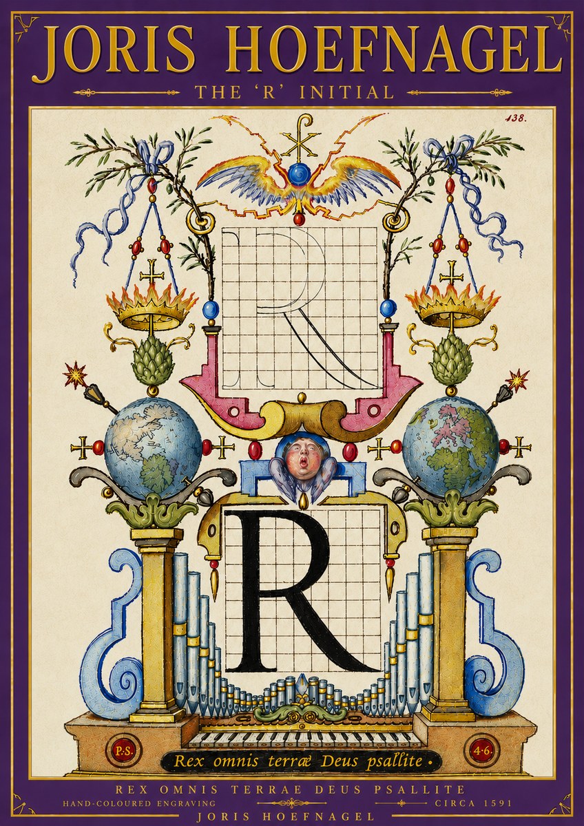 Joris Hoefnagel The 'R' Initial No6 - Póster