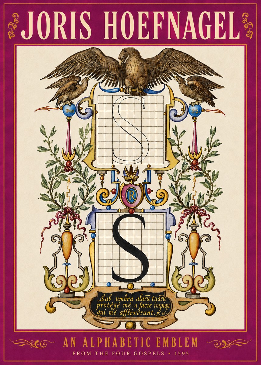 Joris Hoefnagel An Alphabetic Emblem from the Four Gospels No5 - Póster