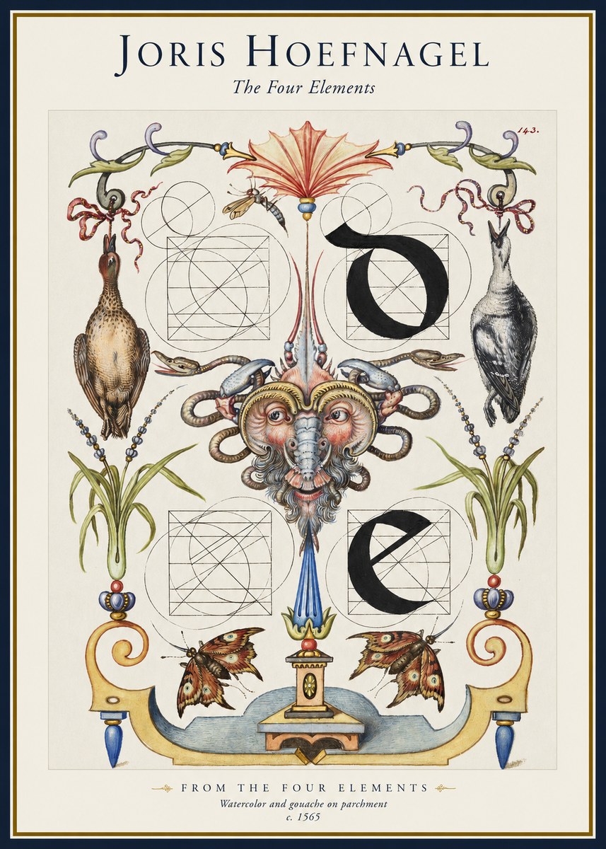 Joris Hoefnagel Ornamental Composition No5 - Póster