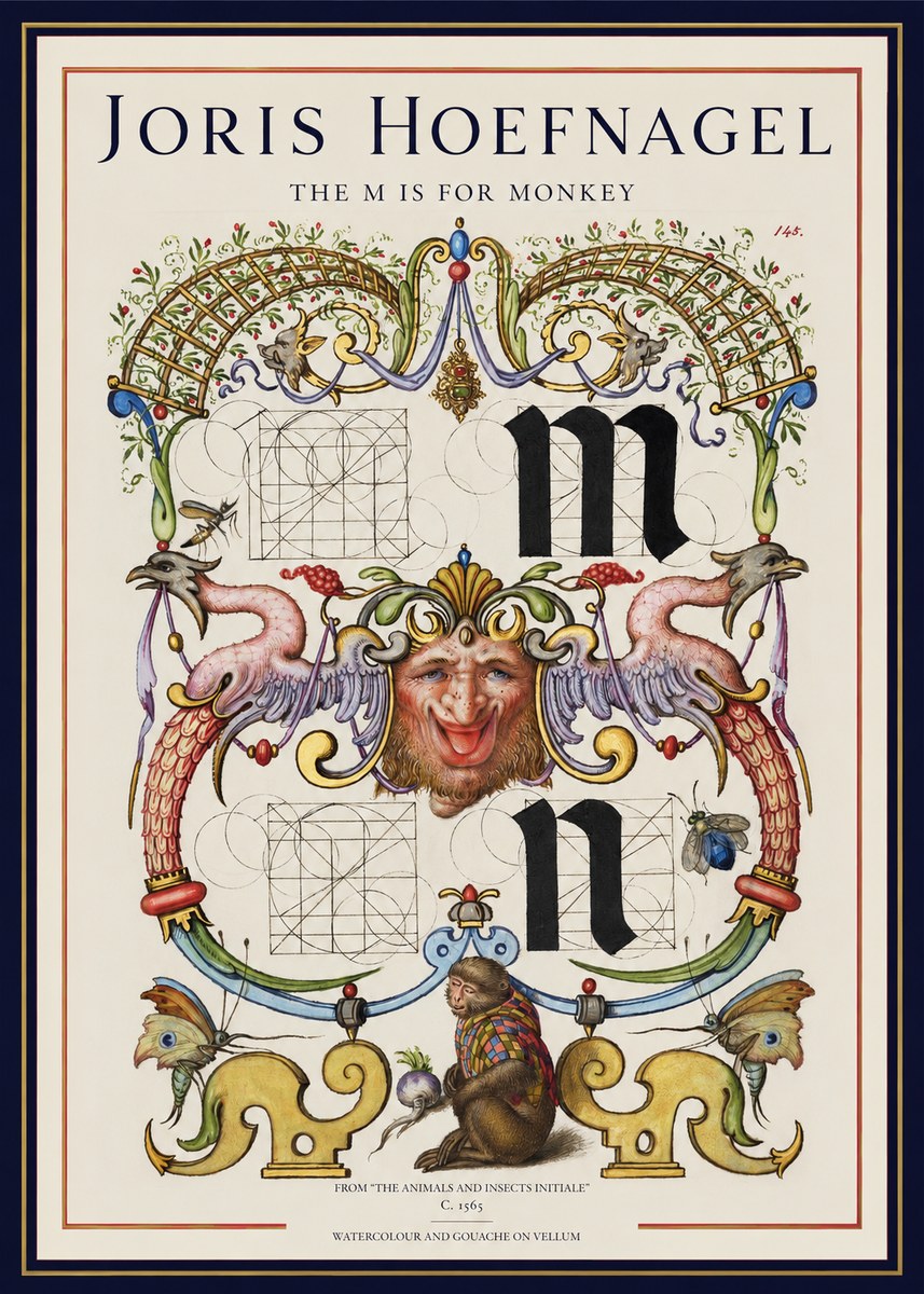 Joris Hoefnagel Grotesques and Ornaments No2 - Póster